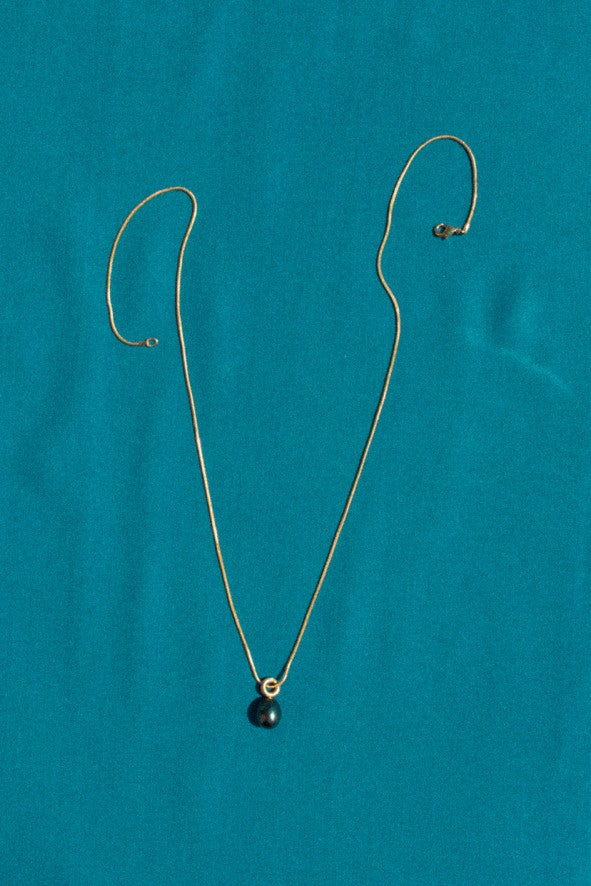 LEPAGóN  Black Pearl Charm Necklace