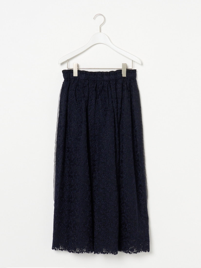 ANTIPAST ORGANDY EMBOIDERED SKIRT