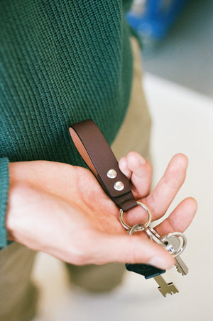 laperruque Snaps Key-Holder Chocolate Baranil Calf