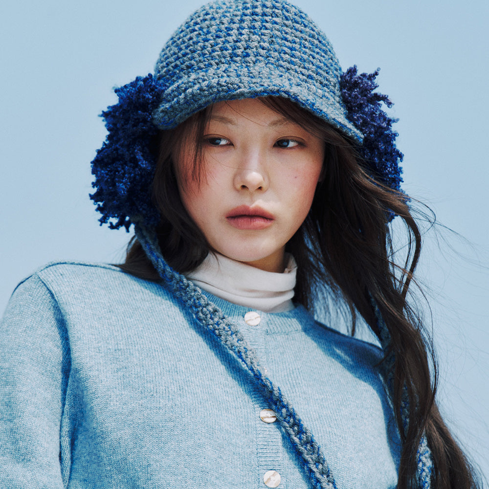 Misu à Barbe POSY STRING HAT GREY