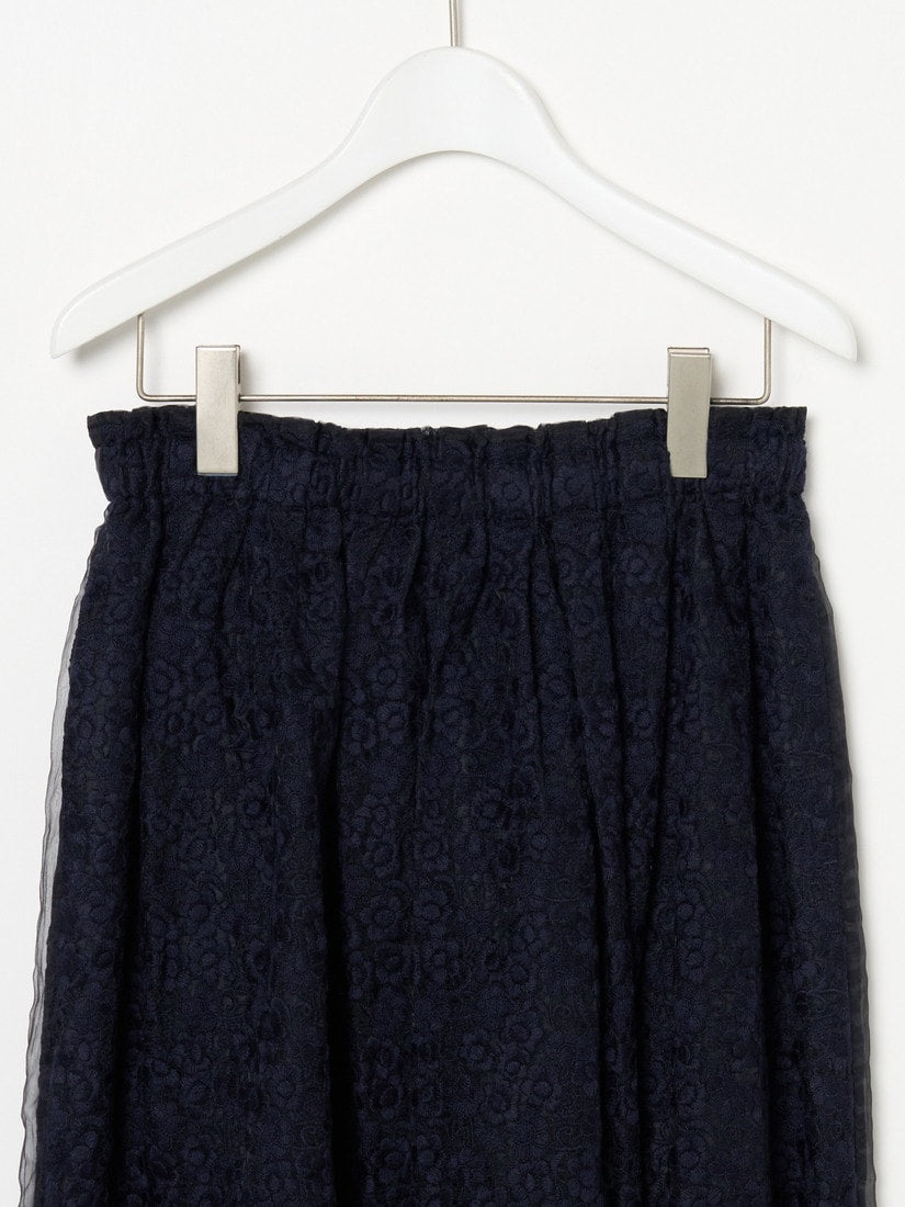 ANTIPAST ORGANDY EMBOIDERED SKIRT