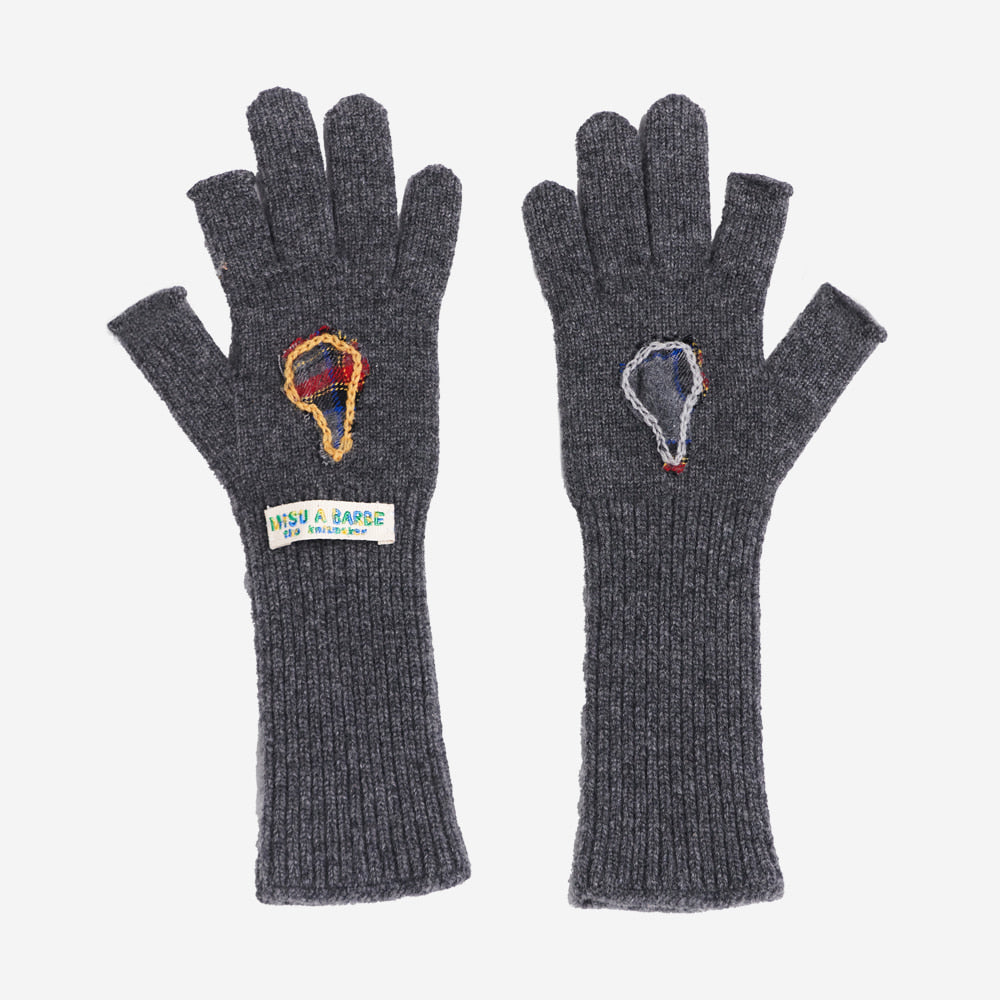 MISU À BARBE POSY GLOVES GREY