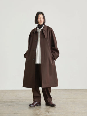 nicholson&nicholson FIGARO WOOL COAT BROWN
