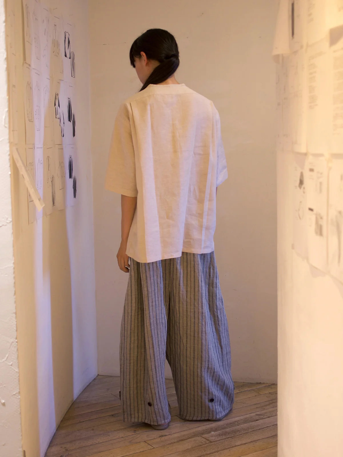 TOKIARI 'ZERO' CROSSLINE BACKSTITCH HAKAMA PANTS