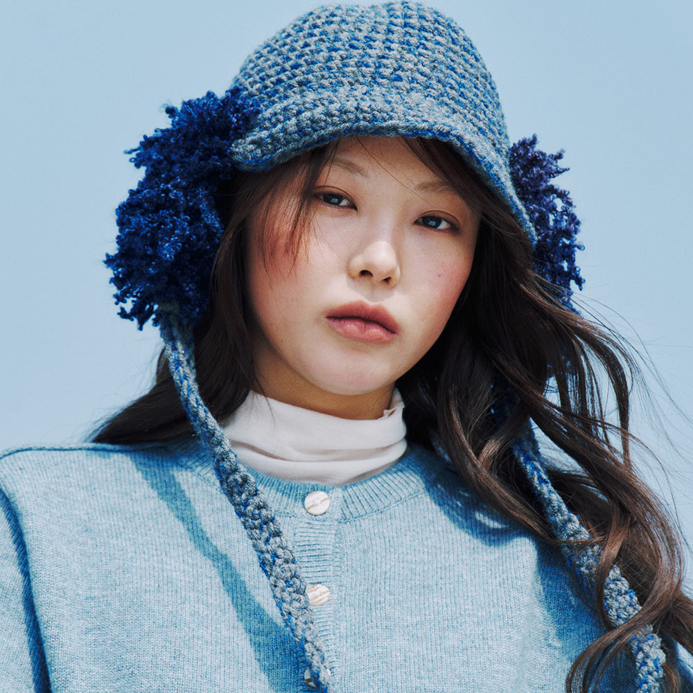 Misu à Barbe POSY STRING HAT GREY