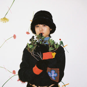 Misu à Barbe ONE STRIPE FURRY HAT BLACK