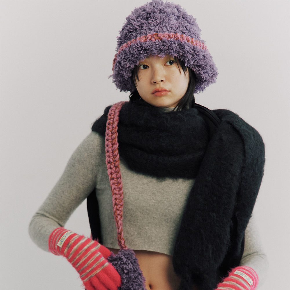 Misu à Barbe TEDDY BUCKET HAT PLUM