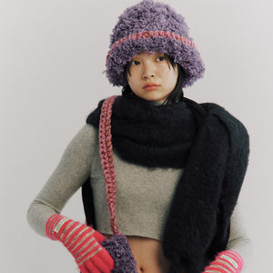 Misu à Barbe TEDDY BUCKET HAT PLUM