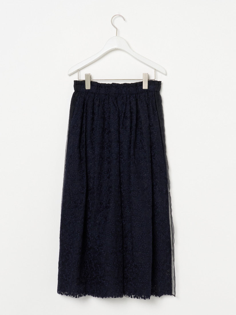 ANTIPAST ORGANDY EMBOIDERED SKIRT