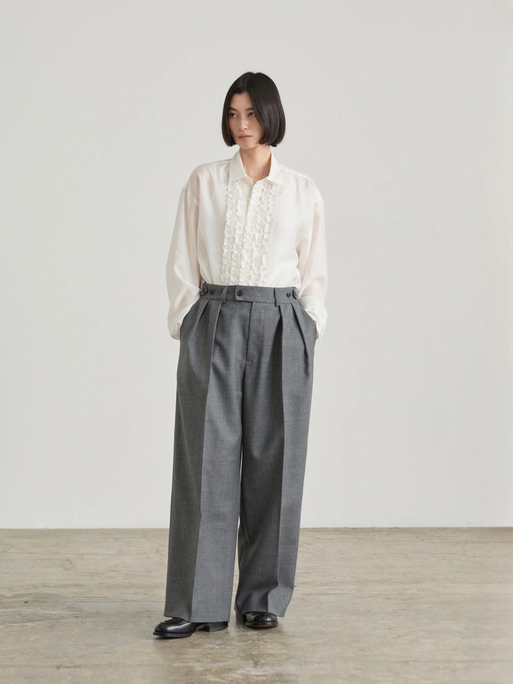 nicholson&nicholson BARON WOOL TROUSER
