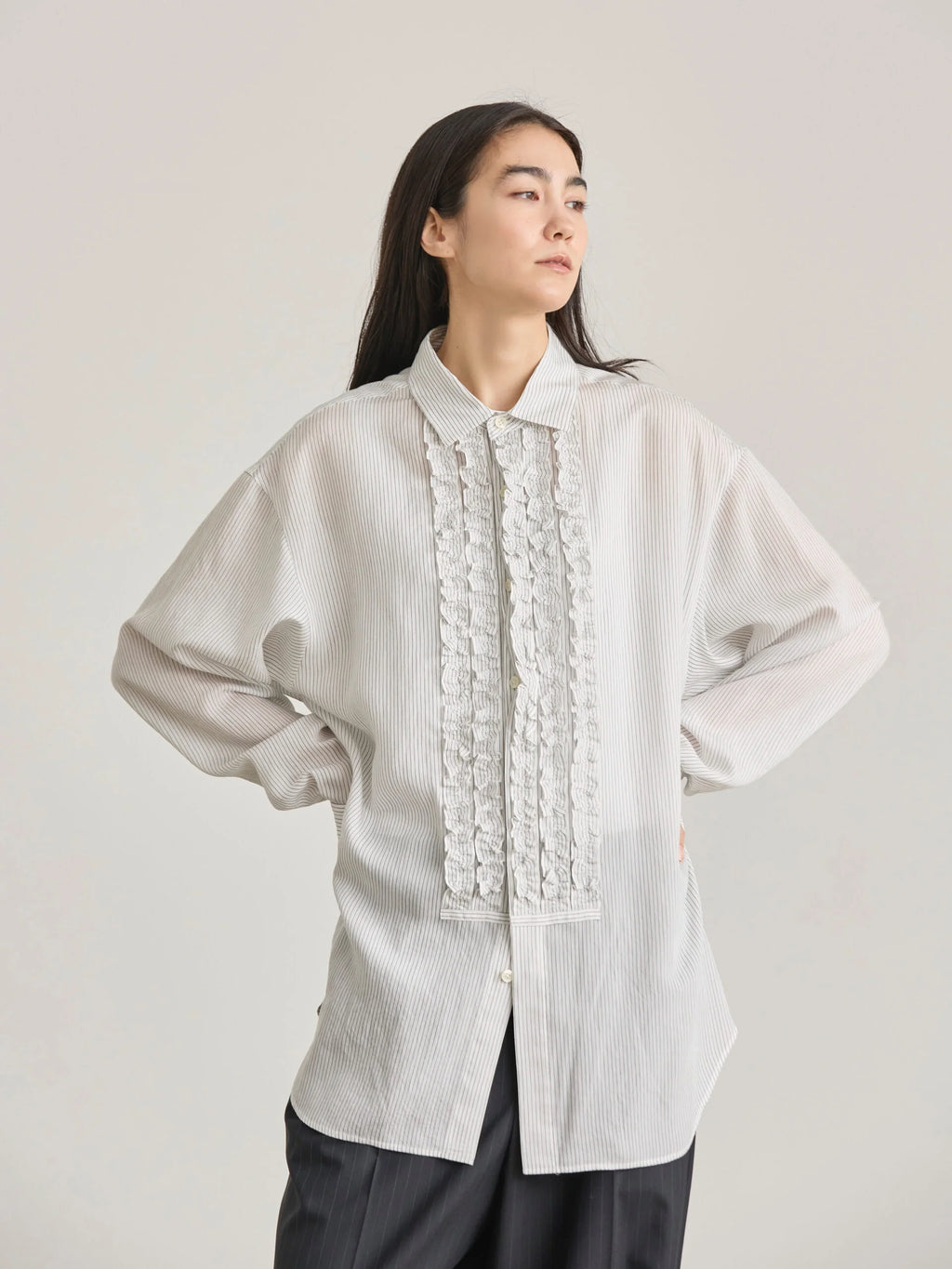 nicholson&nicholson DORIS SILK STRIPE SHIRTS
