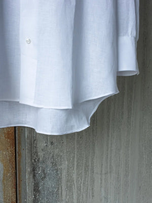 TOKIARI 'TOBARI' DOUBLE BUTTON COLLAR GATHERED SHIRT