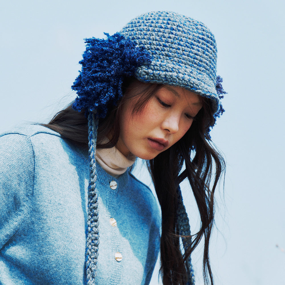 Misu à Barbe POSY STRING HAT GREY