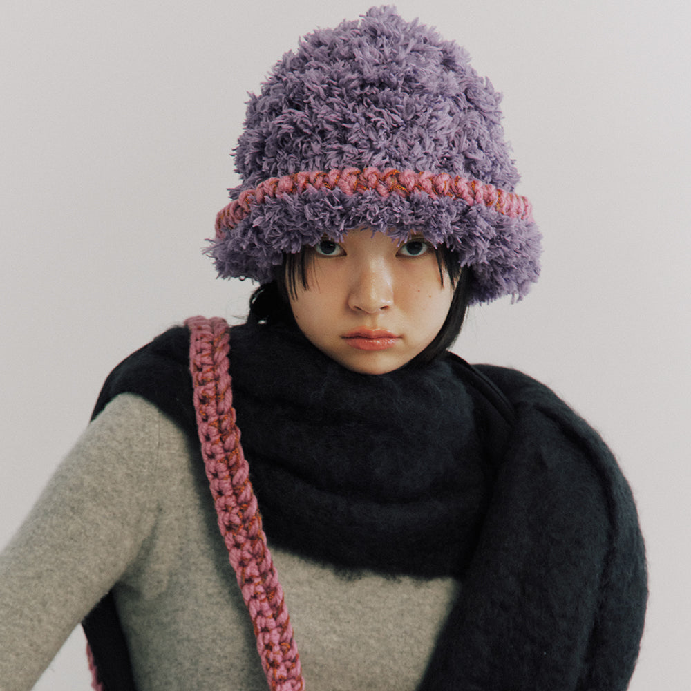 Misu à Barbe TEDDY BUCKET HAT PLUM
