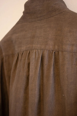 TOKIARI 'PHANTOM' HIGH-NECK GATHERD SHIRT COAT