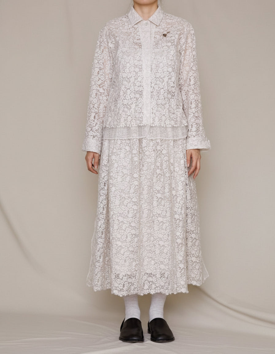 ANTIPAST ORGANDY EMBOIDERED SKIRT