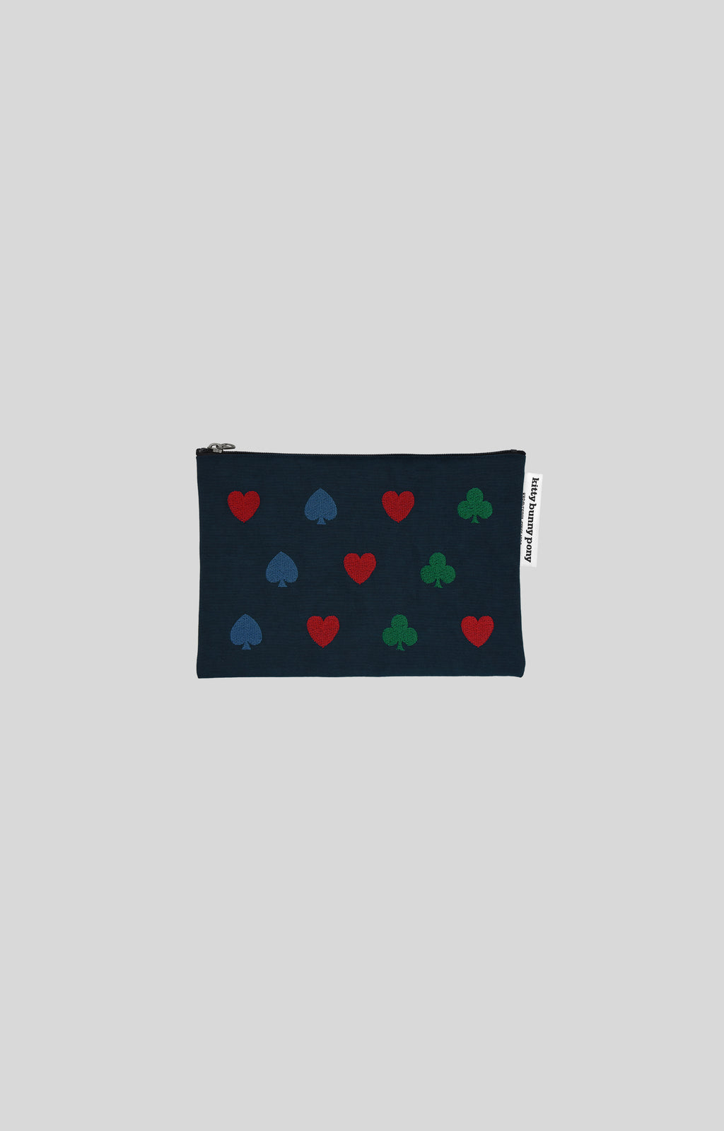 KITTY BUNNY PONY Alice Navy Embroidery Pouch