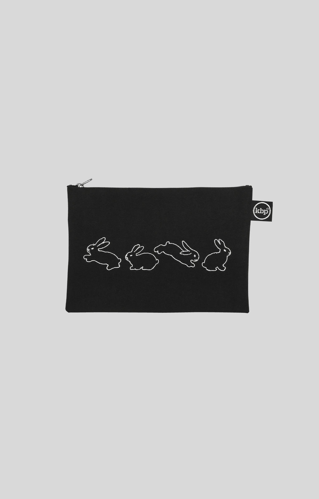 KITTY BUNNY PONY Bouncing Bunnies Black Embroidery Pouch