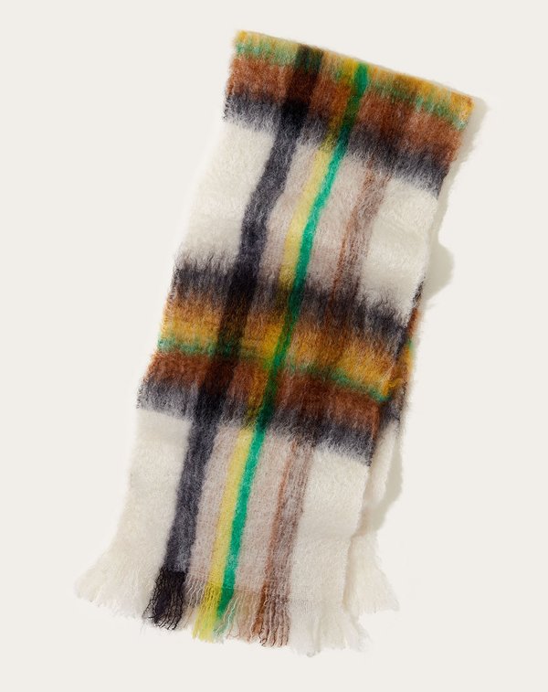 Mantas Ezcaray Tartan Mohair and Wool-Blend Scarf