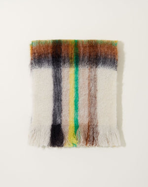 Mantas Ezcaray Tartan Mohair and Wool-Blend Scarf