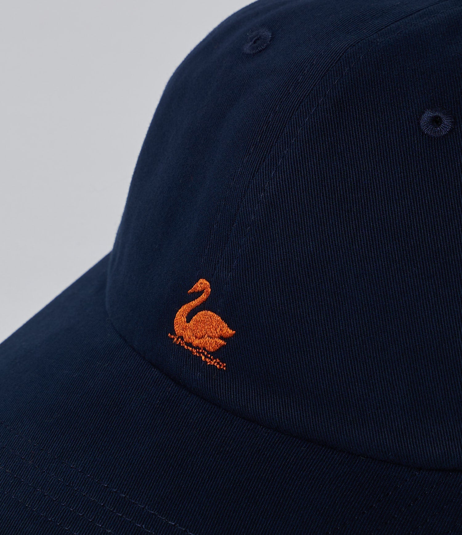 Merz b. Schwanen Swan logo Cap, organic cotton gabardine, low profile