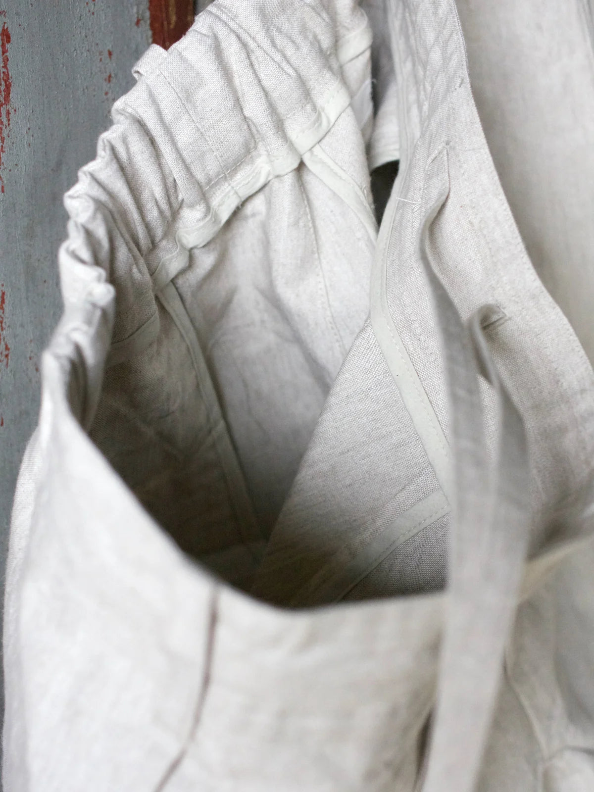 TOKIARI 'JAN' THREE-TUCK CIRCULAR CROTCH WIDE PANTS