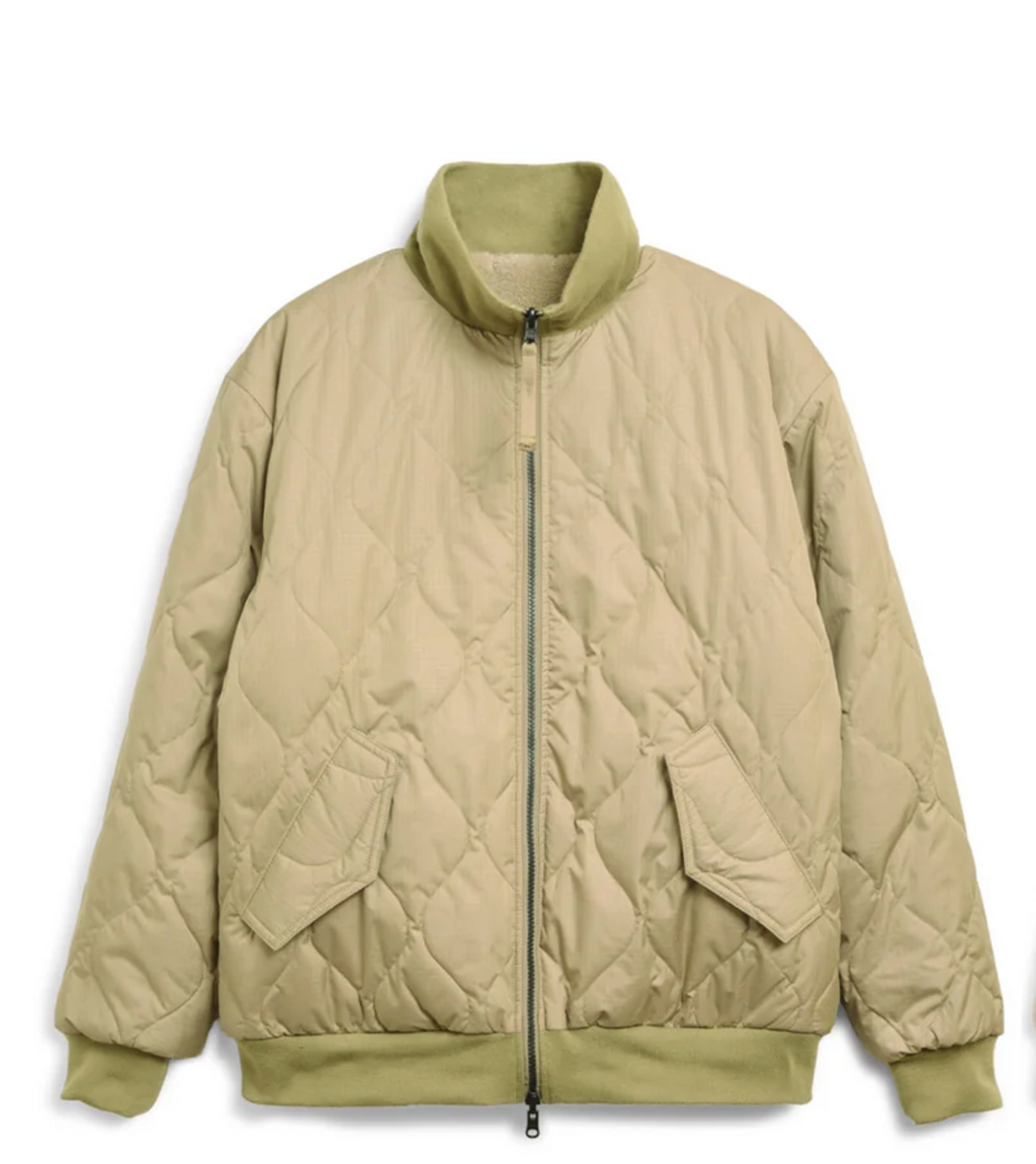TAION HIGH NECK REVERSIBLE DOWN JACKET COYOTE X BEIGE