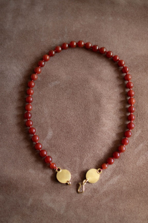 LEPAGóN NECKLACE 17/24 RED AGATE