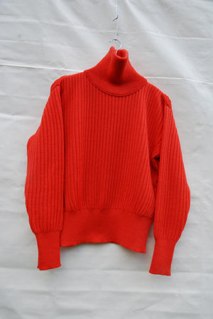 Studio de Lostanges UNISEX FUNNEL NECK SWEATER RED/NAVY