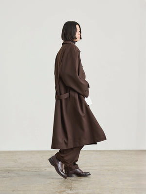 nicholson&nicholson FIGARO WOOL COAT BROWN