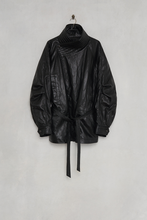 THEILMA PLUTO PU LEATHER HALF COAT