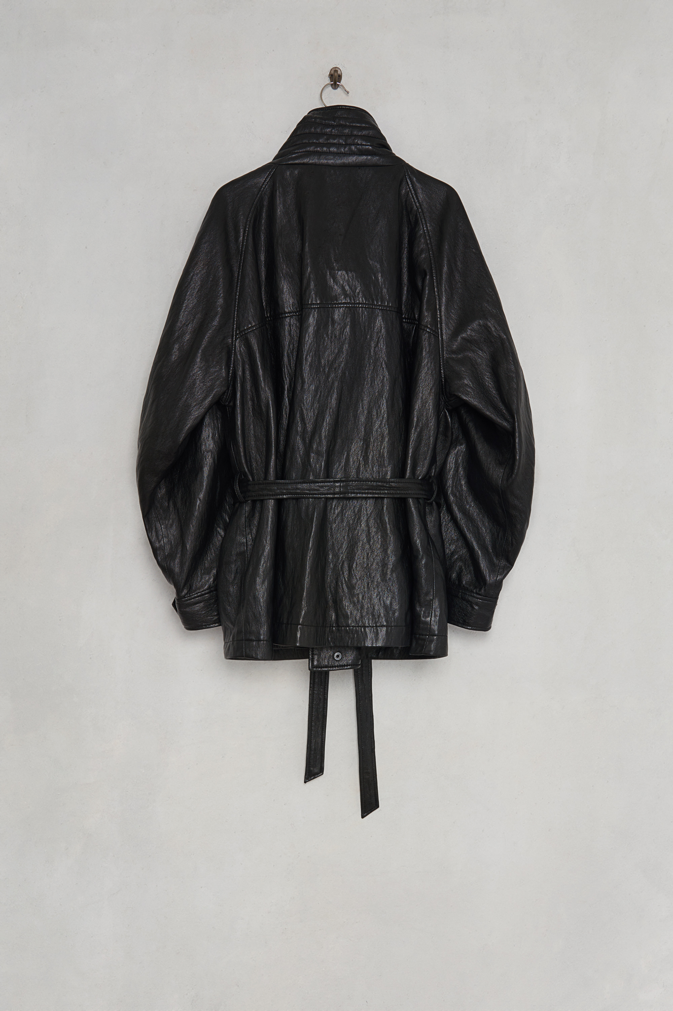 THEILMA PLUTO PU LEATHER HALF COAT