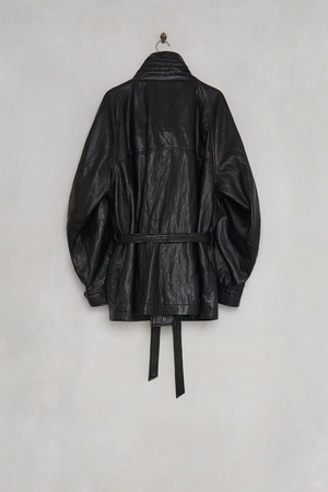 THEILMA PLUTO PU LEATHER HALF COAT