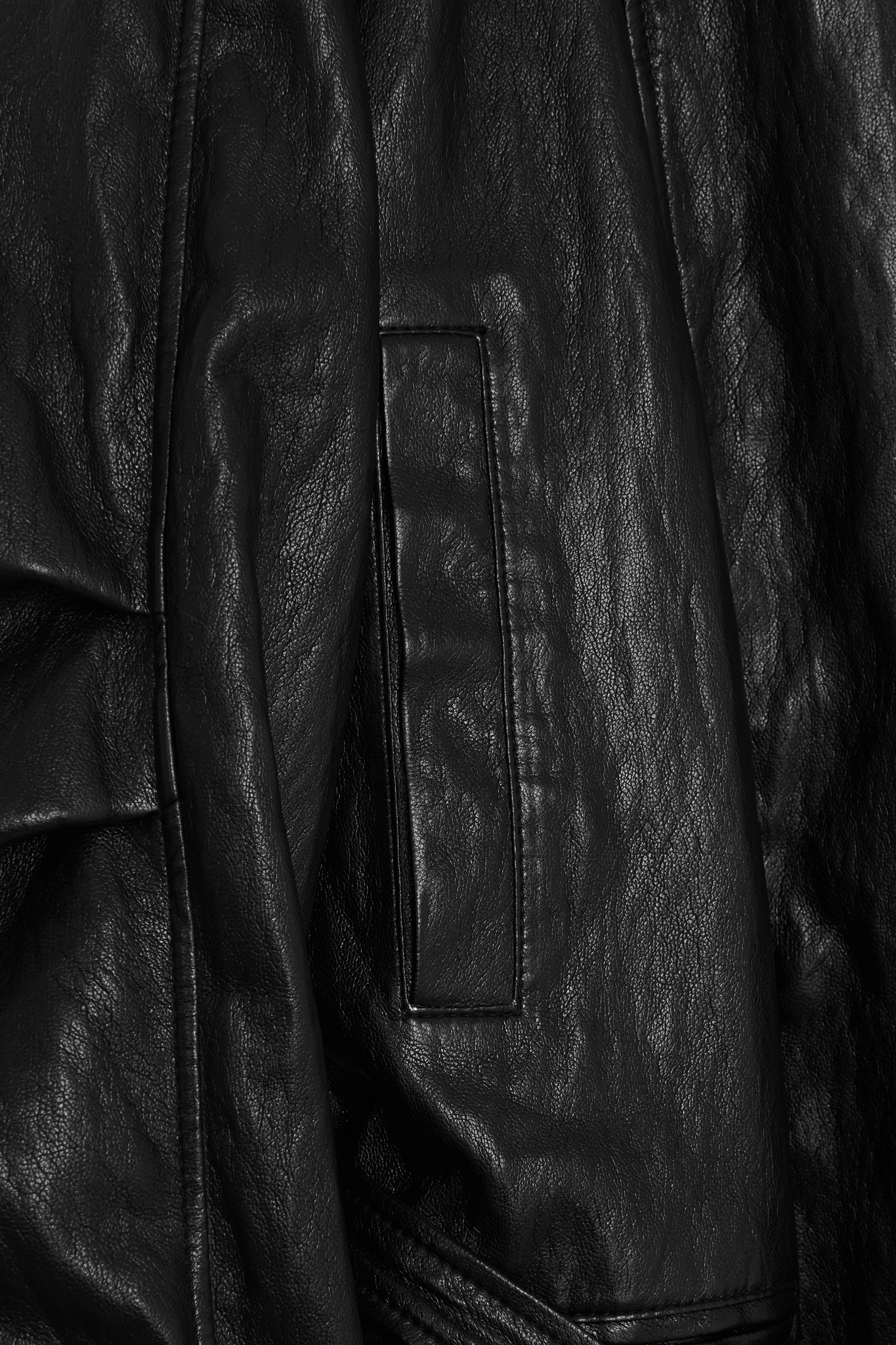 THEILMA PLUTO PU LEATHER HALF COAT