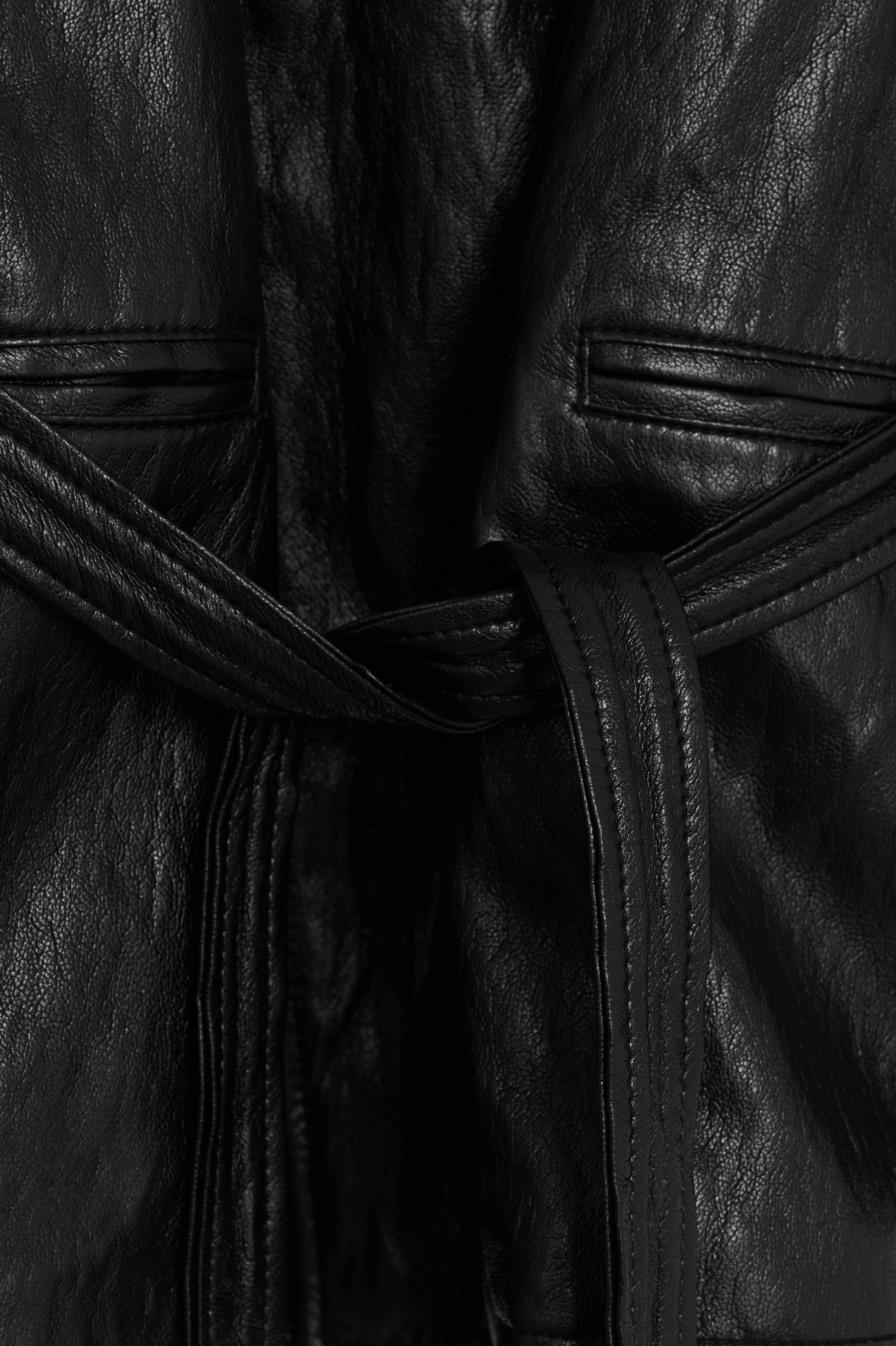 THEILMA PLUTO PU LEATHER HALF COAT