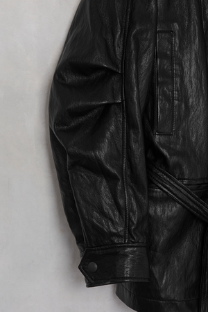 THEILMA PLUTO PU LEATHER HALF COAT