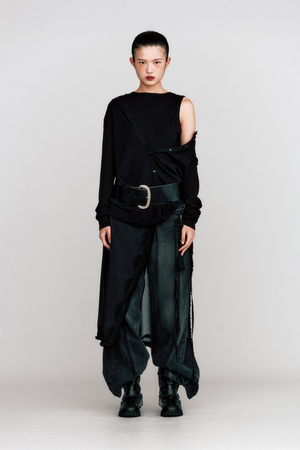 THEILMA Rosa Fringe Overlay Skirt