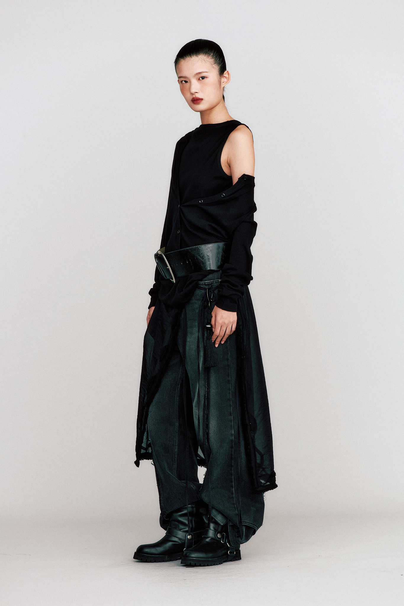THEILMA Rosa Fringe Overlay Skirt