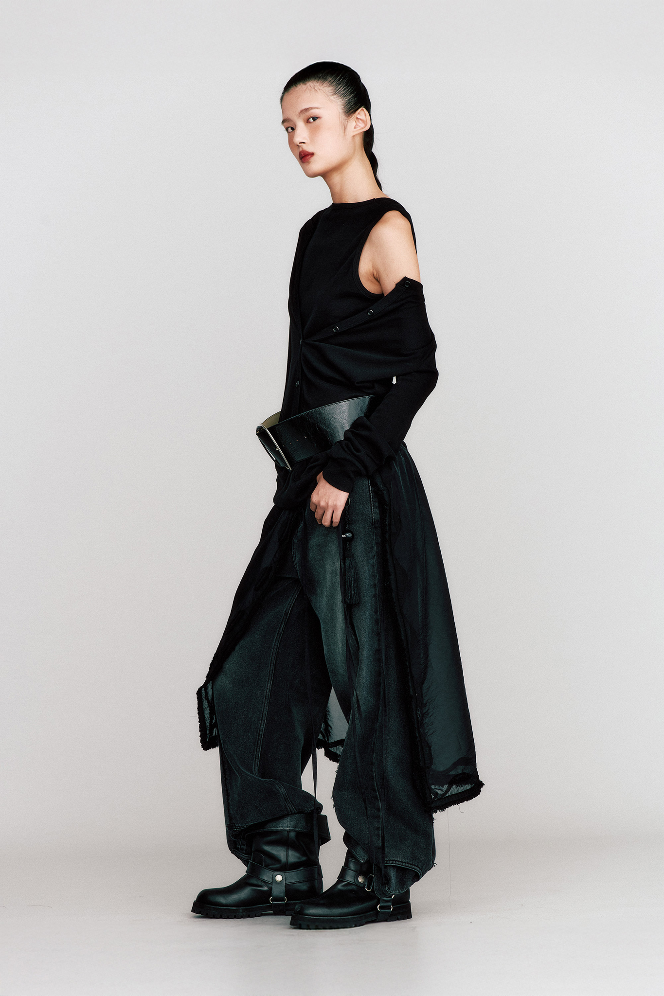 THEILMA Rosa Fringe Overlay Skirt