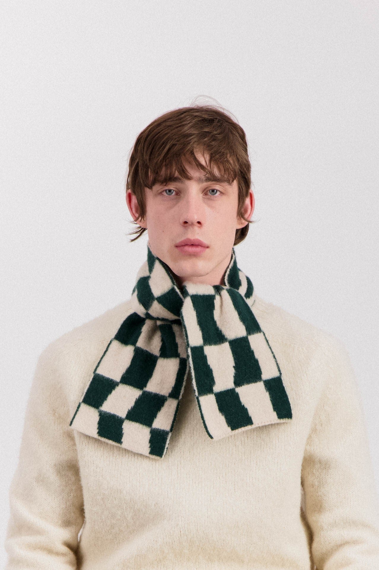 HOWLIN' Mini Checkerboard Scarf - Forest/Navy