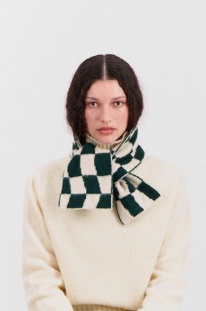 HOWLIN' Mini Checkerboard Scarf - Forest/Navy