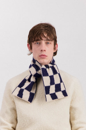 HOWLIN' Mini Checkerboard Scarf - Forest/Navy