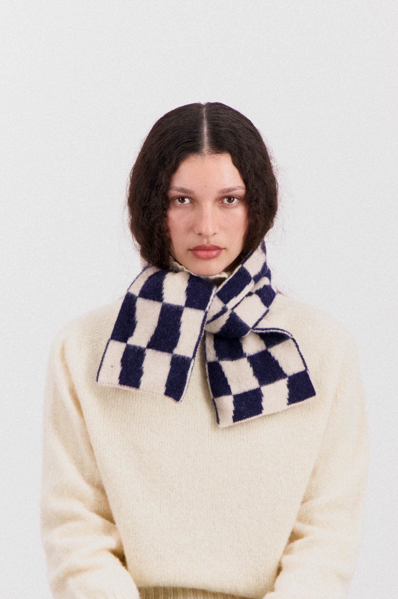HOWLIN' Mini Checkerboard Scarf - Forest/Navy