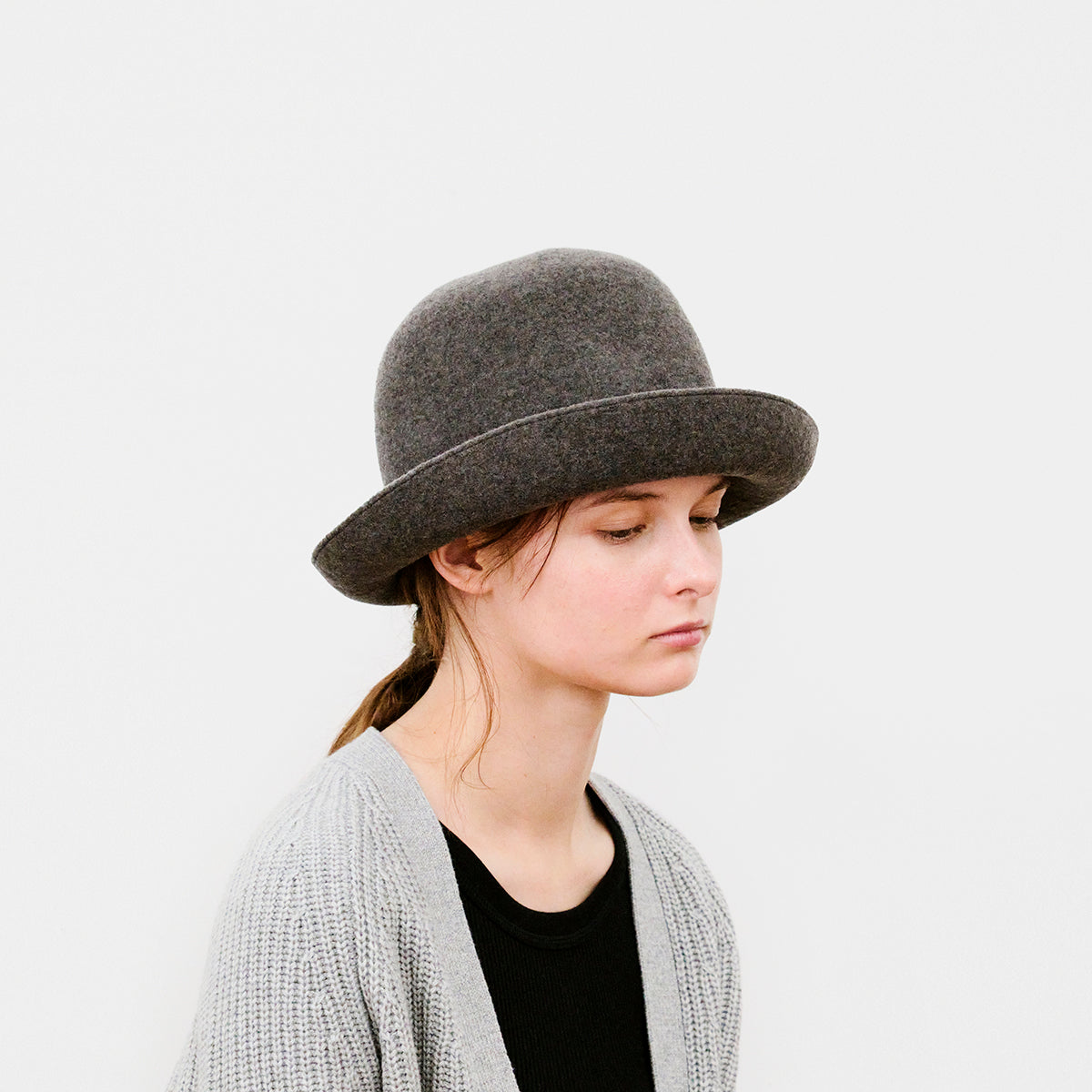 mature ha widen bell hat lamb wool
