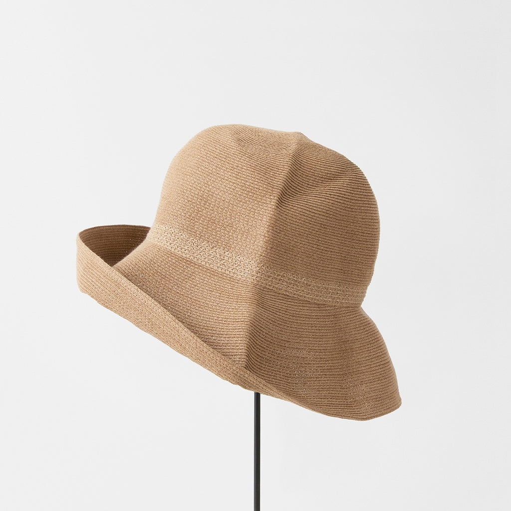 Mature Ha WP paper braid hat switch wide Mix Brown