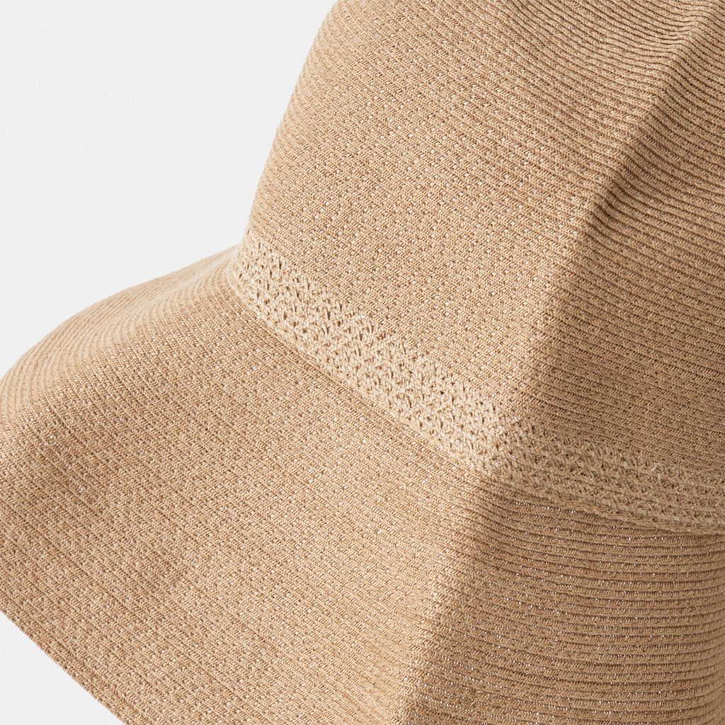 Mature Ha WP paper braid hat switch wide Mix Brown