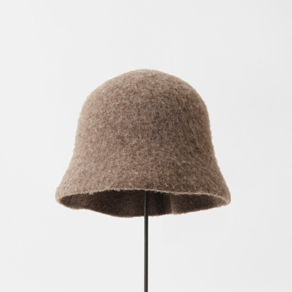 mature ha bell hat stainless steel stick black merino dark brown