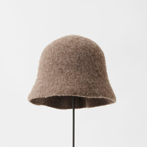 mature ha bell hat stainless steel stick black merino dark brown