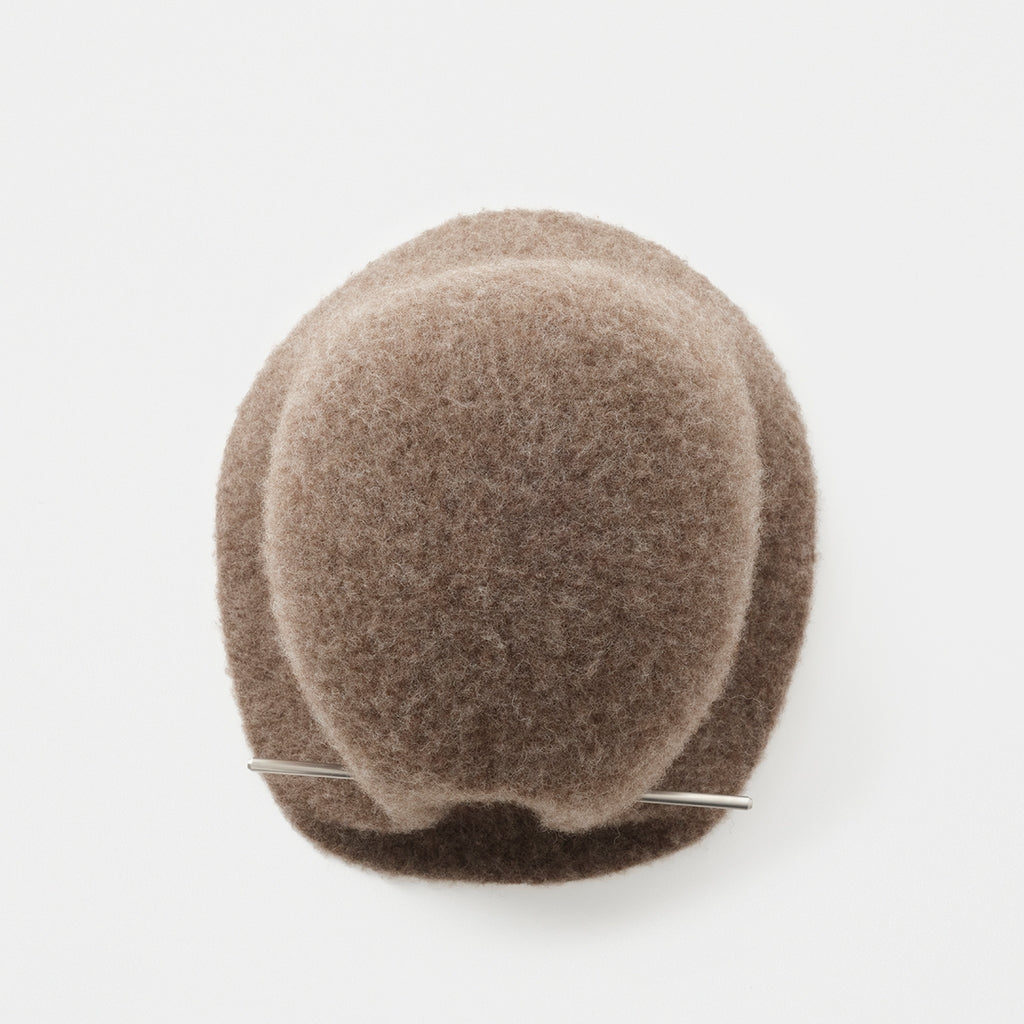 mature ha bell hat stainless steel stick black merino dark brown