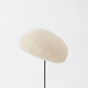 mature ha Beret cashmere white